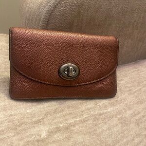 Coach Brown Leather Clutch